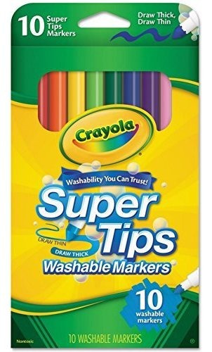 Crayola Super Tip Markers Washable 10 Ea Pack Of 9 