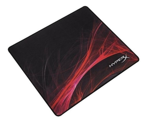 Imagen 1 de 4 de Mouse Pad gamer HyperX Speed Edition Fury S Pro de caucho y tela l 400mm x 450mm x 4mm negro/rojo