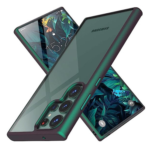 Funda Transparente Para Samsung S23 Ultra Verde
