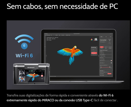 Scanner 3d Miraco - Para Todos Os Tipo De Peças - 0,05mm