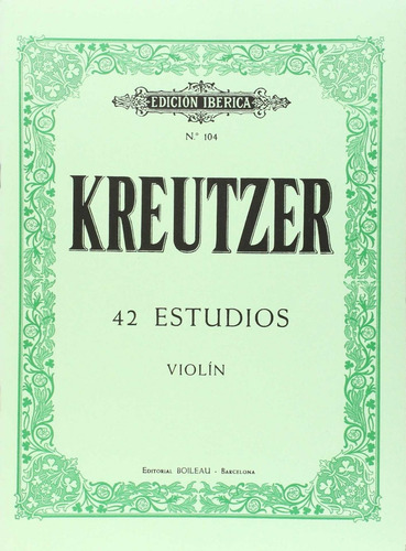 Libro 42 Estudios Violín - Kreutzer, Rodolphe