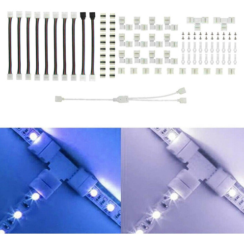 Kit De Conectores Led 5050 Rgb Con Conectores De Tira Led De
