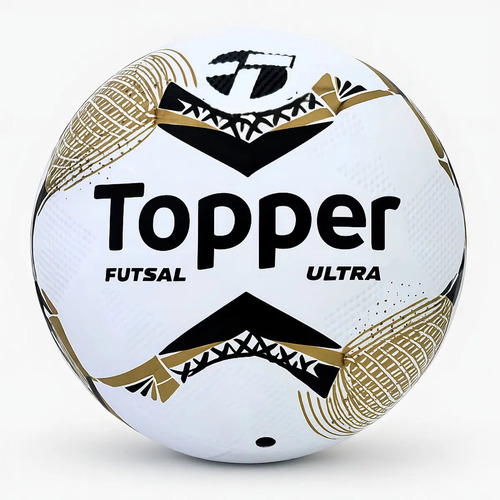 Bola de Futsal Topper Ultra Salão Colagem Dupla Cor Preto/Dourado