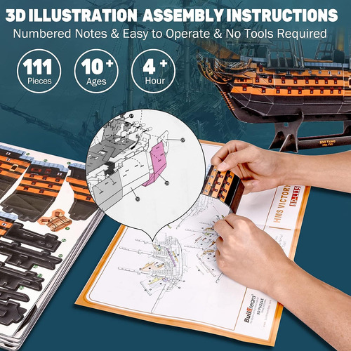 Fanbusa 3d Led Puzzle Modelo Barco Para Hombres Mujeres, ...
