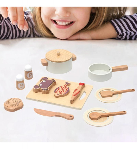 Juguete De Cocina De Madera Simulada, Juego De Juguetes De