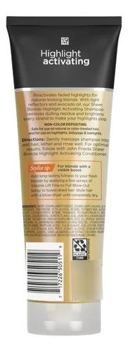 Shampoo Activador De Reflejos Sheer Blonde De John Frieda