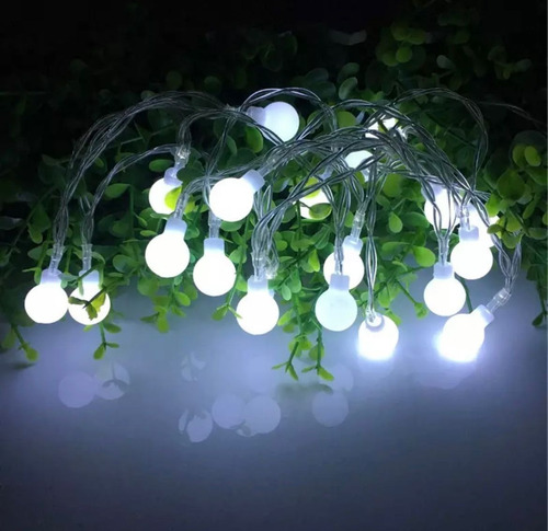 Guirnalda Luz Exterior Interior 40 Led Bolita 6m Usb Navidad