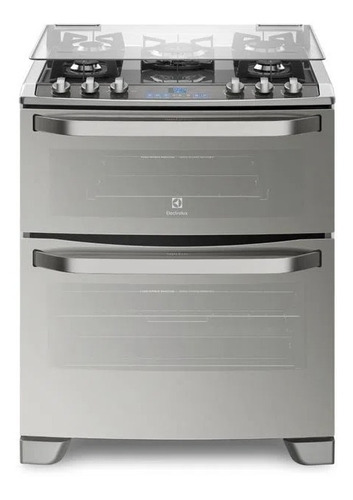 Cocina Fs Doble Horno 5 Quemadores Electrolux 76xgd Color Plateado