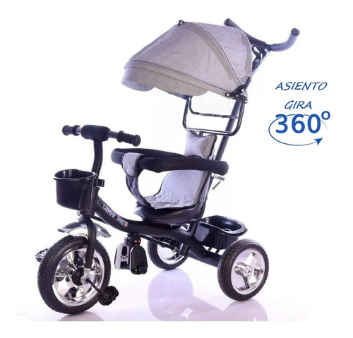 Triciclo Tzt90 Infantil Direccional Capota Gira 360 Full