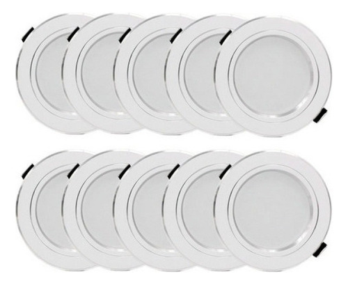 10pcs Lámpara Led Del Panel 9w Foco Empotrable Maceta Luz Bl