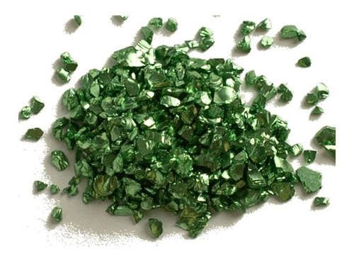 Piedra Cristal Tritu Resina Art Decorativo 5 Gramos Color Verde
