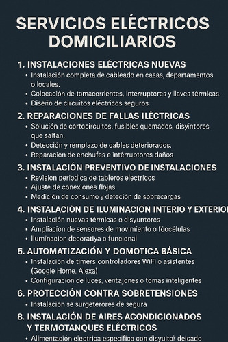 Técnico Electricista Domiciliario