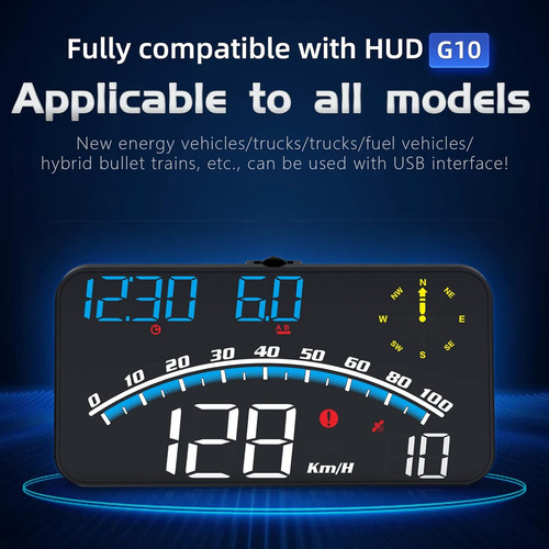 A Velocímetro Gps Digital For Coche, Pantalla Hud