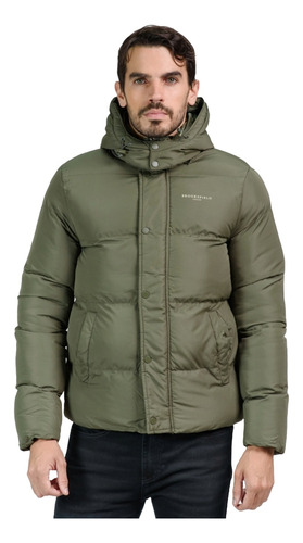 Campera Puffer Ultraliviana Hombre Brooksfield Premium 7048b