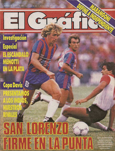 El Gráfico N°3518. San Lorenzo Firme En La Punta. Año 1987