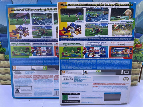 Jogo Mario E Sonic Rio 2016 Original Wii U + Luva Seminovo (Recondicionado)