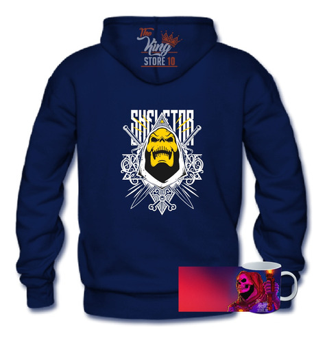 Poleron Con Cierre + Taza, Skeletor, Masters Of The Universe, He-man, Xxxl