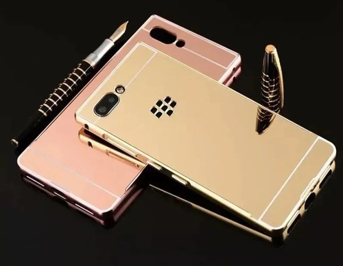 Funda Protector Aluminio Espejo Blackberry Key2 Keytwo Rose