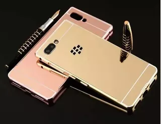 Funda Protector Aluminio Espejo Blackberry Key2 Keytwo Rose