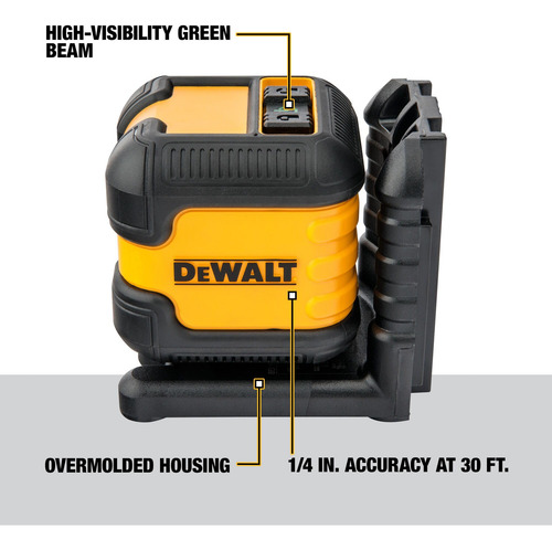 Nivel Láser Dewalt Dw08802cg Green Cross, 17 M, Alcance Ip54