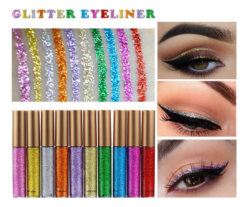 Kit À Prova D'água E Longa Duração Da Sexy Eyeliner Sequins