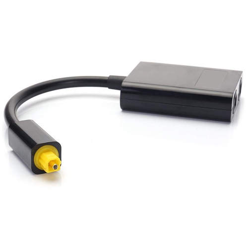 Digital Toslink Fibra Óptica Splitter 1 Em 2 Out Adaptador
