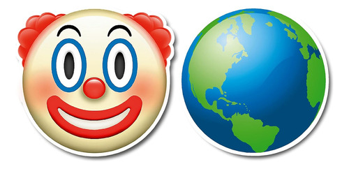 Calcomanía Del Mundo Del Payaso