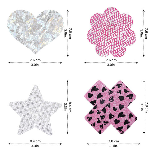 Pegatinas Adhesivas Desechables Multicolor Para Pezones