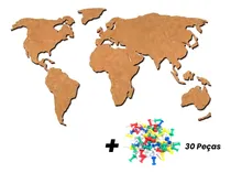 Comprar Mapa Mundi Decoração Parede Cortiça Auto Colante 100x49cm