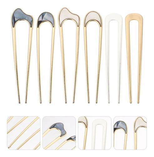#. Pinza For El Pelo Francesa De Metal En Forma De U