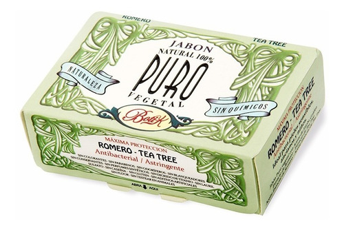 Jabón Sólido Vegetal Romero Y Tea Tree Boti-k Puro 85gr