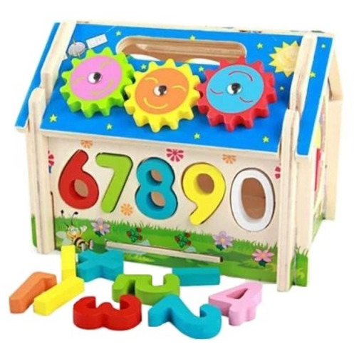 Juego Didactico Casa De Madera Niños Estimulación Cognición