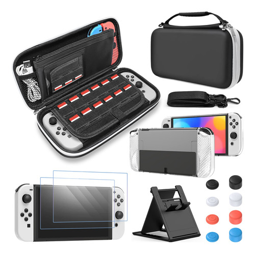 Fyoung Accessories Bundle Compatible With Switch Oled, Carry