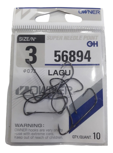 Anzuelo Owner Lagu N3 Modelo 56894 Ideal Pejerrey 