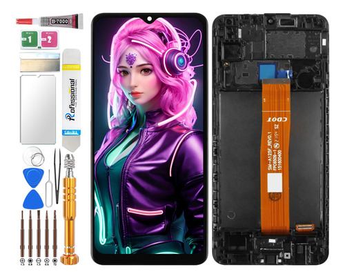 Zahin Pantalla Para Samsung A12 A125 125m A125u A125f Con Marco