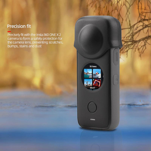 Imagem 8 de 10 de Câmera Caso Protetor De Silicone Para Insta360 Um X2 Ação