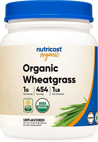 Nutricost Wheatgrass Powder 1 Lb - Sin Omg, Superfood