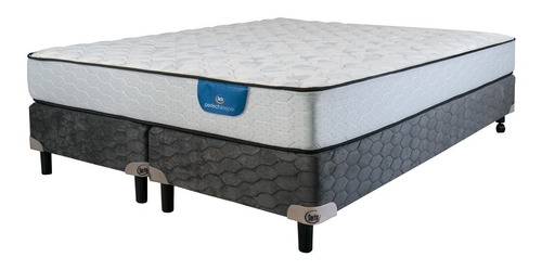 Sommier Serta Detroit 1 plaza de 190cmx80cm  gris y blanco