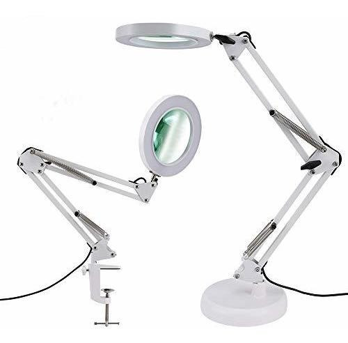 Lupa Con Luz Y Soporte, Lámpara De Lupa Led Regulable 2 En 