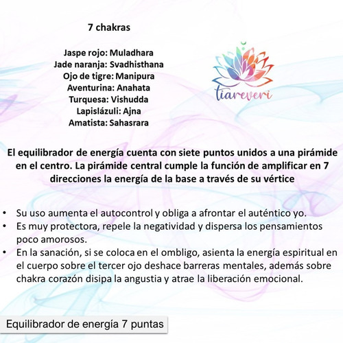 Equilibrador De Energía 7 Chakras Cuarzo Rosa / Reiki
