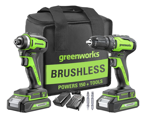 Greenworks Taladro  + Atornillador Sin Escobillas De 24v 