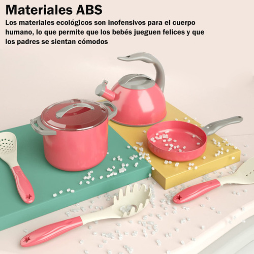 Cocina De Juguetes Para Niños 32 Accesorios Seguros 6 A 14 A