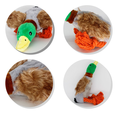 Imagem 6 de 7 de Pelúcia Boneco Pato Brinquedo Pet Crianças Caes Brincar