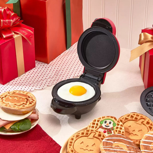 Mini Wafflera Dash 7 Placas Intercambiables + Estuche Almace