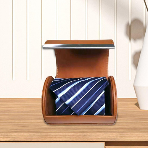 4 Caja Organizadora De Corbatas De Viaje, Caja De Marrón