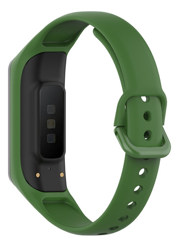123smart pulseira de silicone marca compativel com samsung galaxy fit 2 cor verde militar