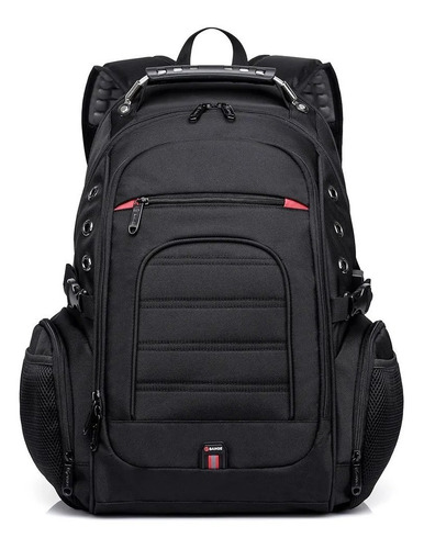 Mochila Executiva Reforçada Alça Cabo De Aço C/ Cadeado 40 Litros Masculina Bange Premium Para Notebook 17,3 Polegadas Viagem Bordo Impermeável Cor Preto