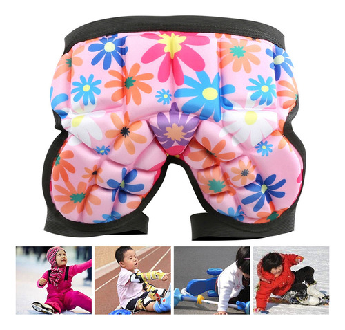 Almohadilla Protección Cadera For Niños For Snowboard Rojo