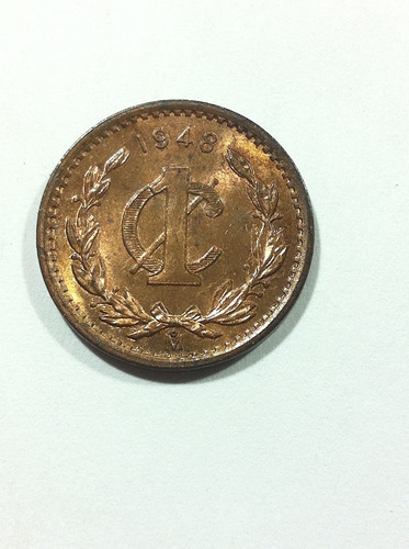 Moneda 1 Centavo México Unc 1948