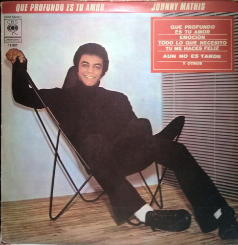 Lp Johnny Mathis (que Profundo Es Tu Amor)